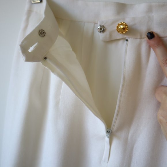 Vintage Ports International White Skirt, Size 8 - Picture 9 of 16